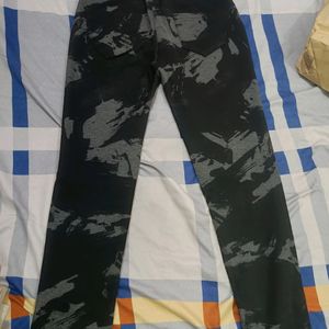 Scrach Printed Black Jeans