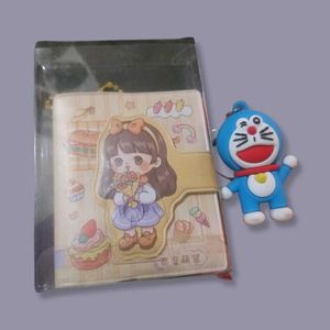 Kawai Note Book and Doreamon Keychain