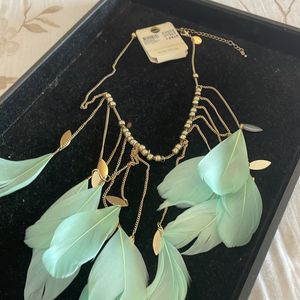 Golden Feather Necklace