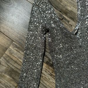 Sequin Crop Top - Zara