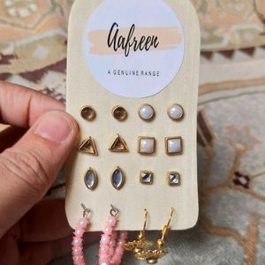 8 Pairs Of Classy Daily Wear Studs & Earring