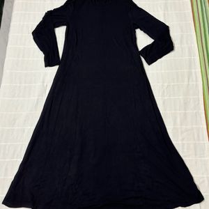 Black Long Dress With High Neck