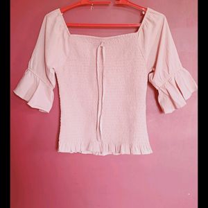 Stylish  Square Neck Puff Sleeve Top