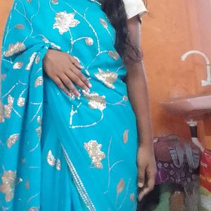 Blue Colour Saree