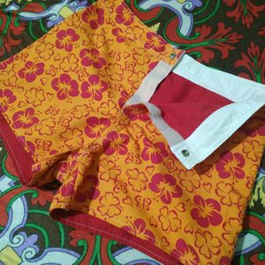 Floral Orange Shorts