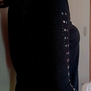 Black Sequin Full Sleeve Top