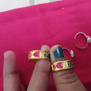 Combo Of 2 Adjustable Toe Rings