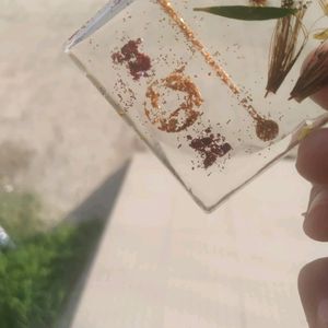 Resin Polaroid Keychain With Glitter