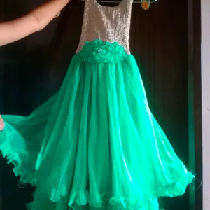 Beautiful Green Gown For Girls