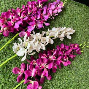 4 Artificial Orchid Flowers Combo