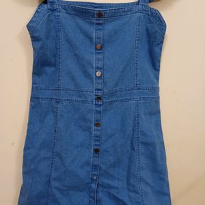 Denim Jumpsuit Skirt