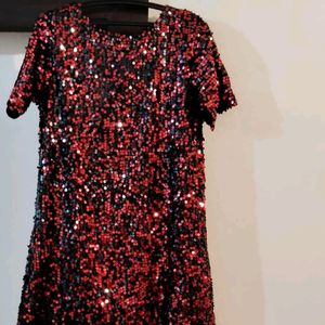 Red Sequence Dress