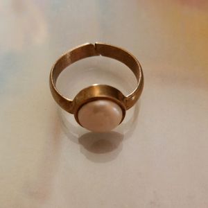 Gold Plated Pearl(Moti) Ring