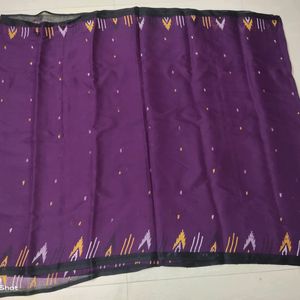 Purple Cotton Saree