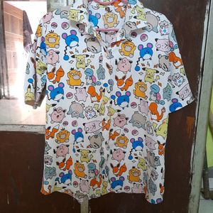 Pokemon Printed Shirt For Girls