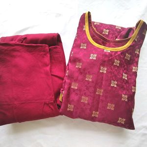 Maroon Kurta Sets (Women's)