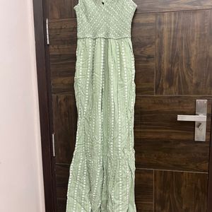 Green Spaghetti Jump Suit