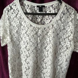 H&M white Shrug