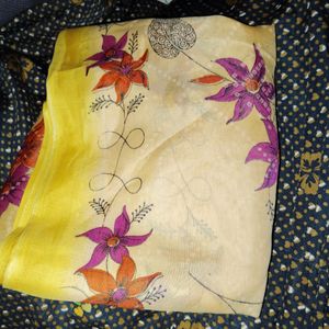 Sari Yellow Colour Unused