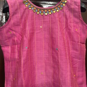 Pure Chanderi Cotton Kurti XXL