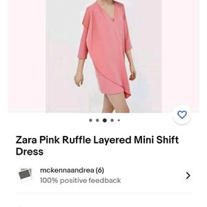 Zara Ruffle Layared Mini Shift Dress