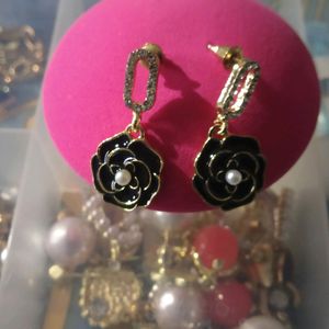 Korean Rose Earrings