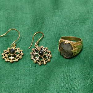 Labradorite Ring & Earring Set