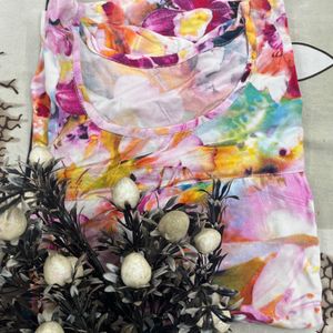 multi color floral top