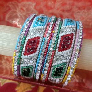 Metal Bangles gem stone