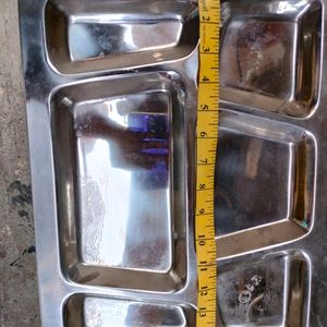 Stainless Steel Tray With 6 Compartment(5Tray)