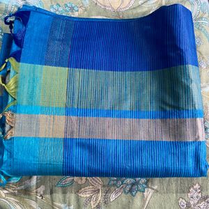 Unused Cotton Saree( Designer) With Blouse