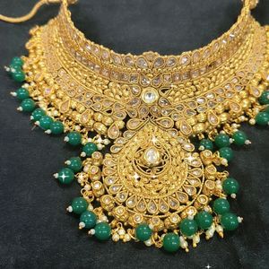 Copper Gold Kundan Bridal Set