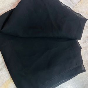 Pakistani Green Abaya With Black Georget Stole