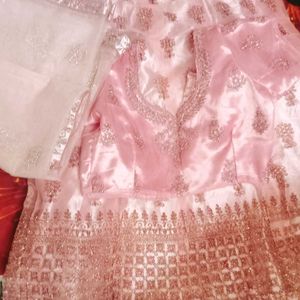 Flared Net Lengha Choli