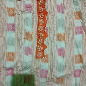 Kurti With Pant Set And Dupatta