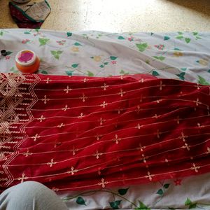 Red Lengha With Dupatta