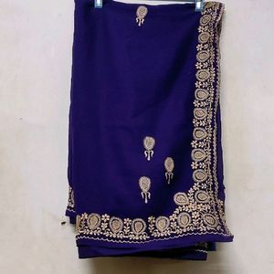 Beautiful Thread Work Saree