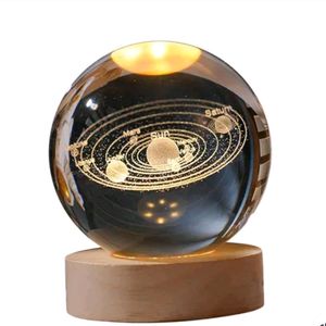 3D Galxy Crystal Ball Night Light - Bedroom Decor