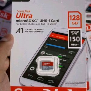 New 128 Gb Sandiak Memory Card( FIX RATE)