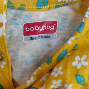 Yellow Printed Top Babygirl