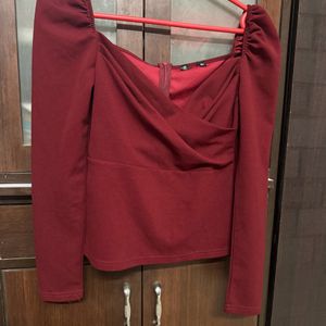 Shein Maroon Top