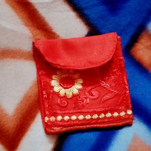 Red Mini Wallet For Ladies