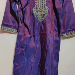 Purple🟣Kurta Plazo Pant Set For 34 Bust