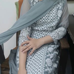 Chikankari Straight Kurta Set