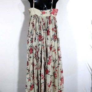 Cream Floral Print Dress (Women's)