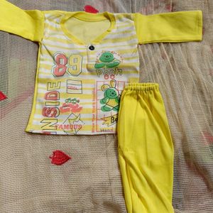 Boys Dress Full Sleeve And Pant Yellow