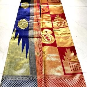 Brand New Fancy Kanjivaram Silk Saree With BP