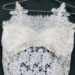 Off White Bralette Crop Top