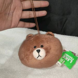 Line Brown Keychain