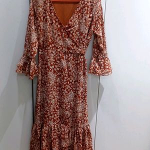 Brown Midi Dress